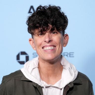 PHOTO: Poet Andrea Gibson, one of the subjects of the documentary film "Come See Me in the Good Light," poses at the premiere of the film during the Sundance Film Festival on Jan. 25, 2025, in Park City, Utah.