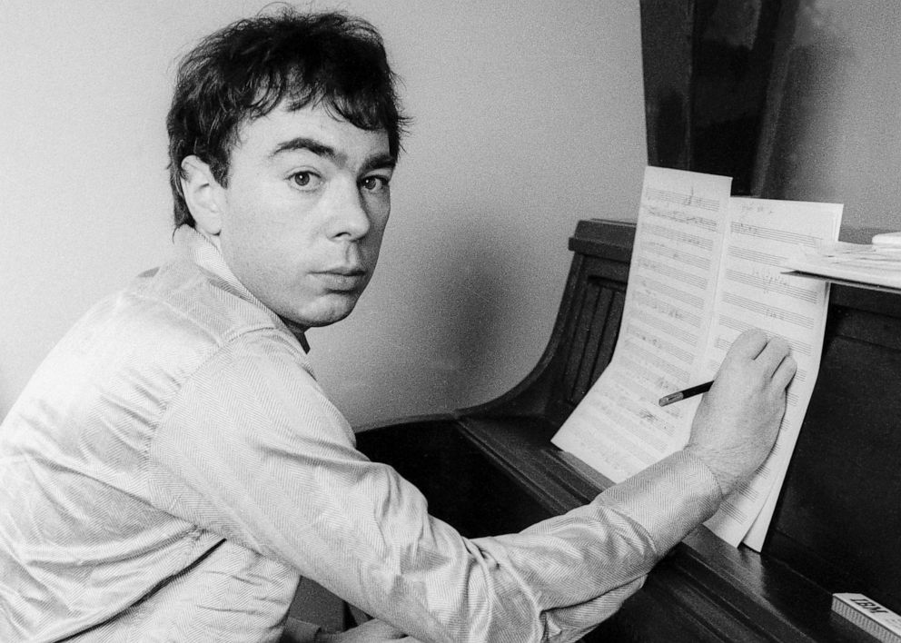 PHOTO: Andrew Lloyd Webber sits at a piano in his apartment in New York, Oct. 7, 1982.