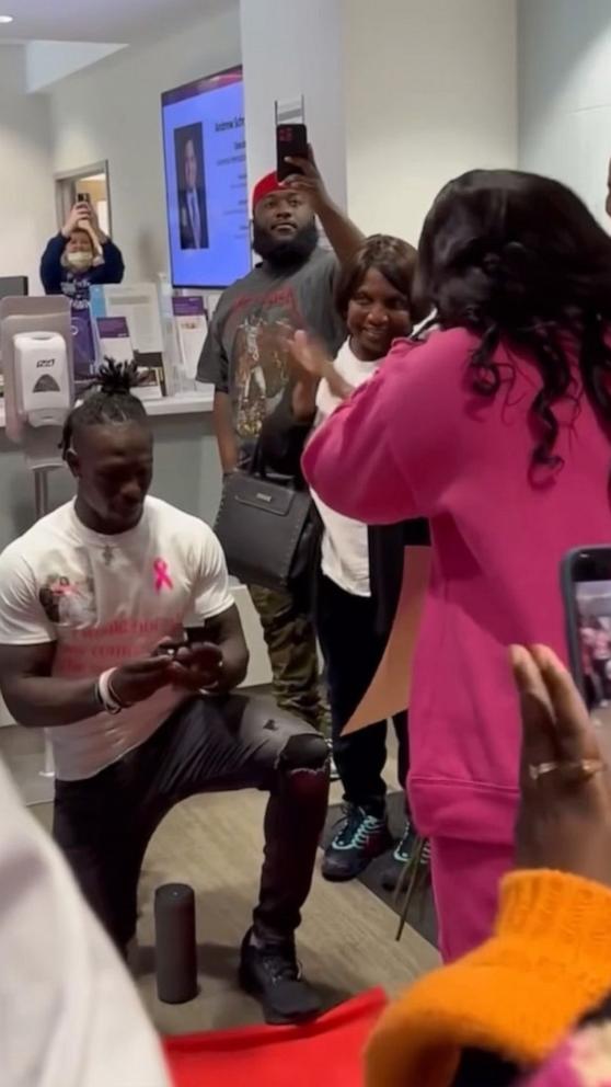 VIDEO: Woman receives marriage proposal on last day of chemotherapy