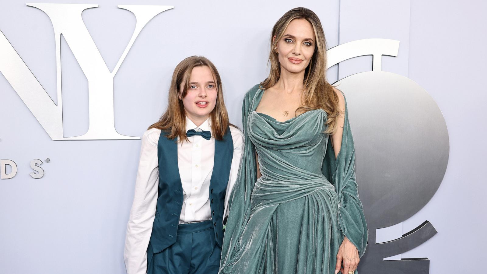 PHOTO: In this June 16, 2024, file photo, Vivienne Jolie-Pitt and Angelina Jolie attend the 77th Annual Tony Awards at David H. Koch Theater at Lincoln Center in New York.