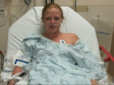 VIDEO: Jessica Vaughn, 22, was rescued by friends after being bitten on the leg by a bull shark.