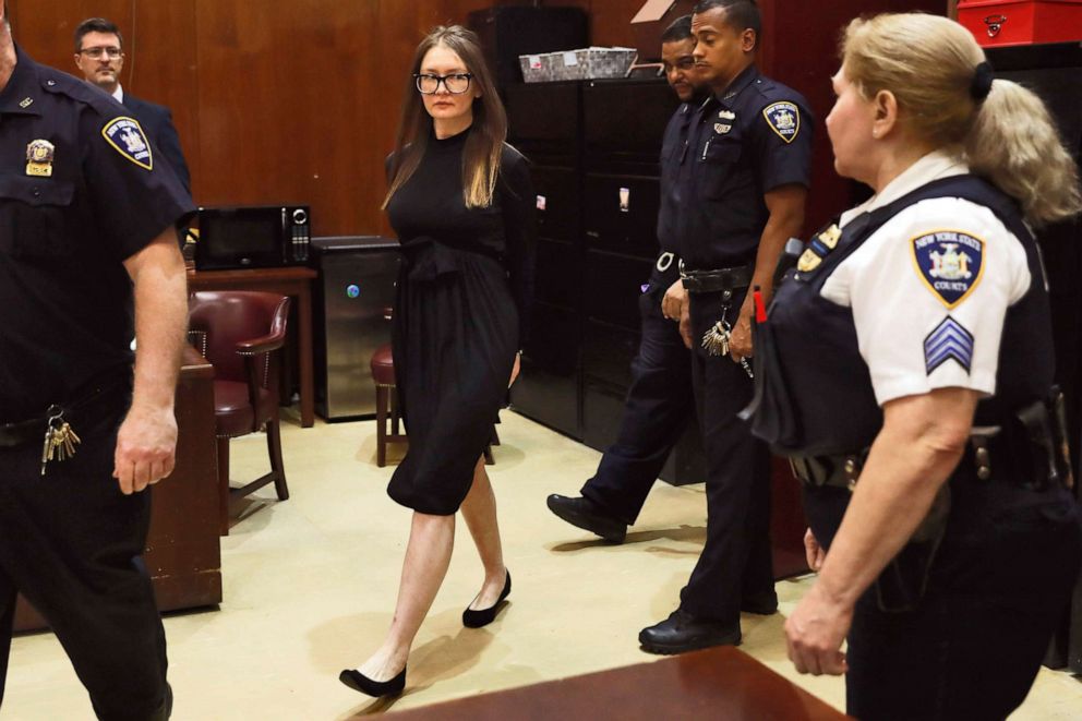 PHOTO: Anna Sorokin arrives for sentencing at New York State Supreme Court, in New York, May 9, 2019.