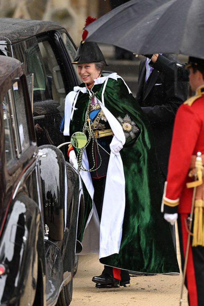 PHOTO: Anne, Princess Royal arrives at the Coronation of King Charles III and Queen Camilla on May 6, 2023 in London.