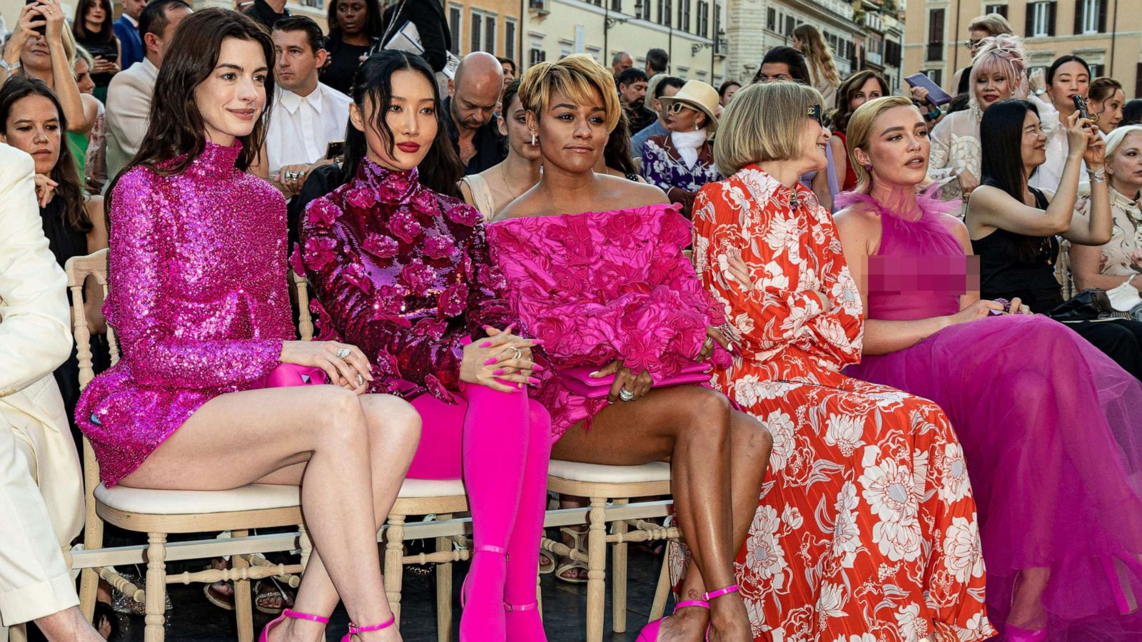 Celebrities in Hot-Pink Barbiecore Valentino Looks