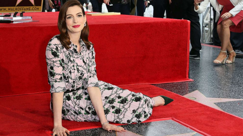 PHOTO: Oscar-winner Anne Hathaway received her star on the Hollywood Walk of Fame Thursday and used her acceptance speech to shine a light on people who came before her.