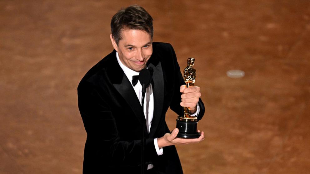 PHOTO: Producer Sean Baker accepts the award for Best Original Screenplay for "Anora" onstage during the 97th Annual Academy Awards Hollywood,  March 2, 2025. 