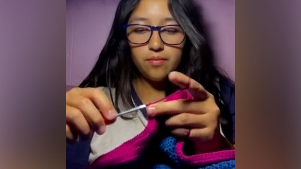 PHOTO: Noemi Mendez,15, crocheted her own unique quinceañera dress and hopes to pass it along if she ever has a daughter of her own.