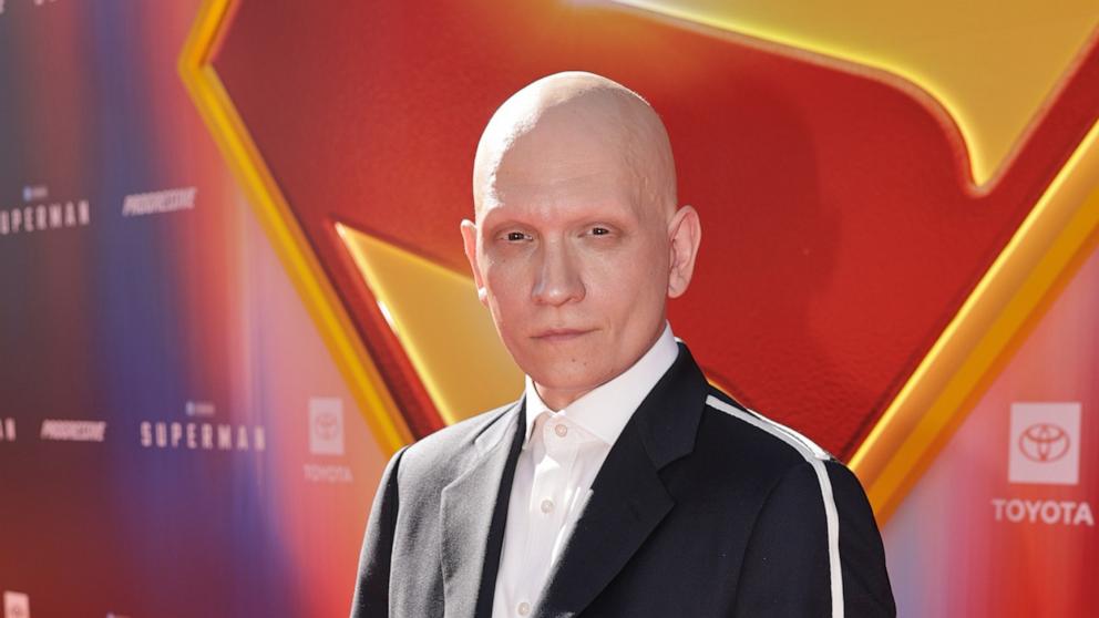 PHOTO: Anthony Carrigan seen at the Los Angeles Premiere of Warner Bros. "Superman" at TCL Chinese Theatre on July 7, 2025, in Hollywood, Calif.