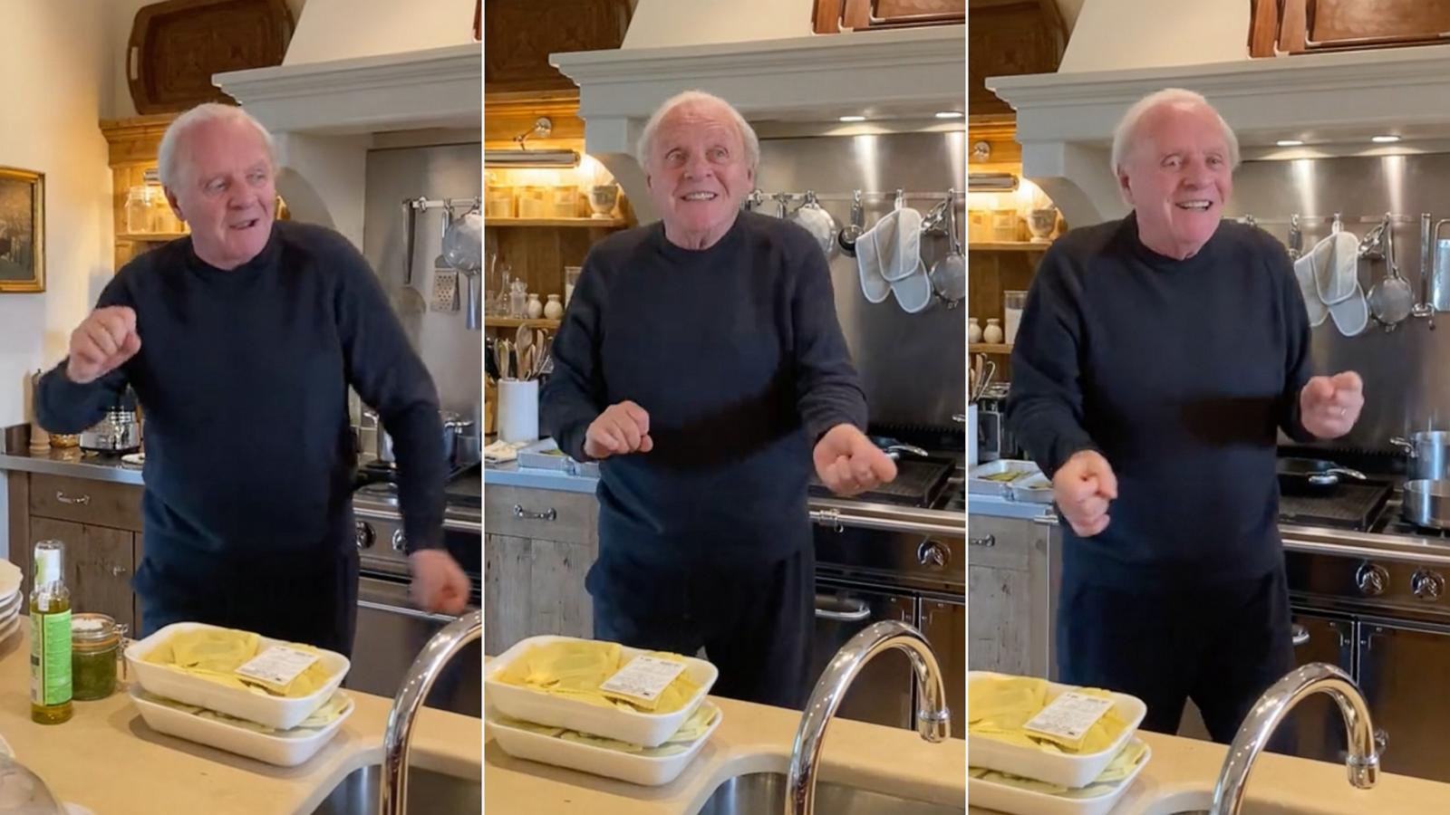 PHOTO: Anthony Hopkins dance to rumba in a TikTok video shared by him.