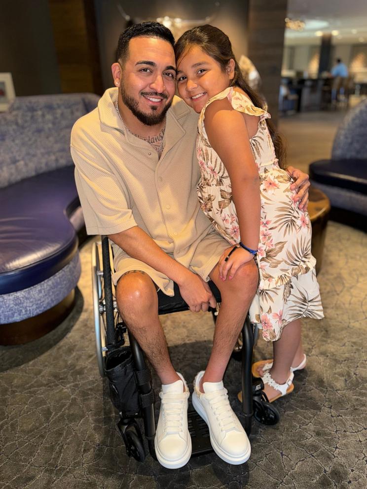 PHOTO: Anthony Sanchez, 36, with his daughter Mya, now 9.