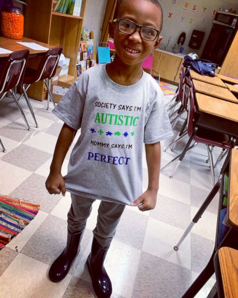 PHOTO: Antonio Gaylord, 6, poses in his classroom at school. Antonio can now interact with other kids and is in a general education classroom.