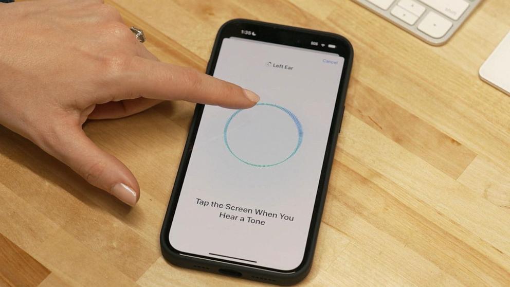 PHOTO: Apple’s new hearing test feature allows users to get results on their iPhone and turn their AirPods Pro 2 into an FDA-cleared hearing aid.