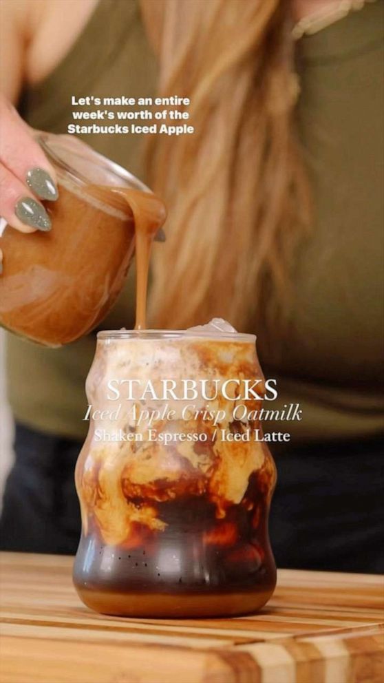 VIDEO: How to make a dupe of Starbucks' Pumpkin Creamer and Apple Crisp Latte at home 