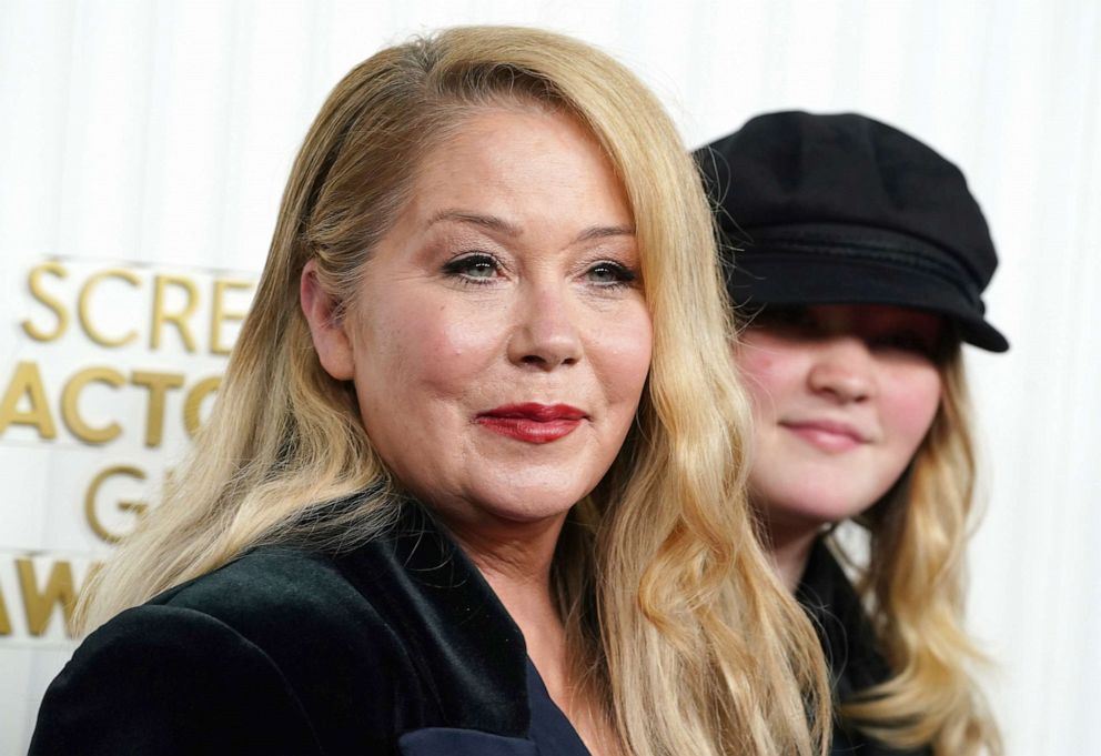 PHOTO: Christina Applegate, left, and Sadie Grace LeNoble arrive at the 29th annual Screen Actors Guild Awards on Sunday, Feb. 26, 2023, at the Fairmont Century Plaza in Los Angeles.