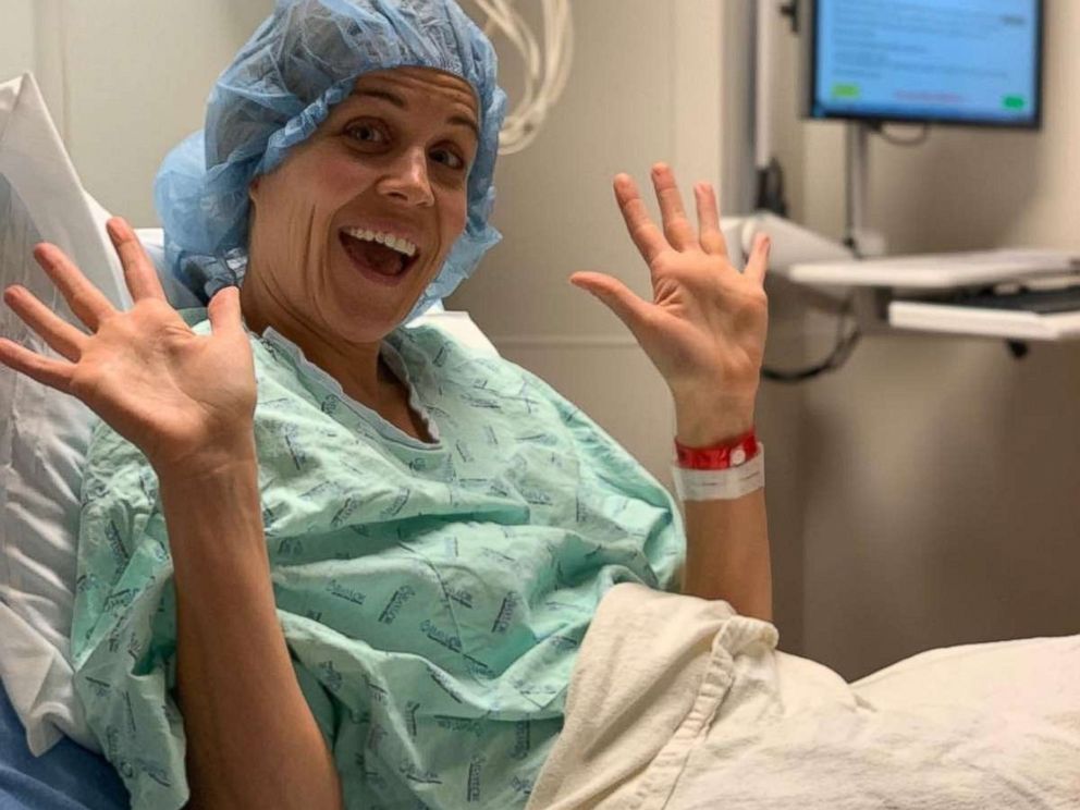 PHOTO: Aprill Lane, 39, poses before undergoing surgery at Baylor University Medical Center in Dallas.
