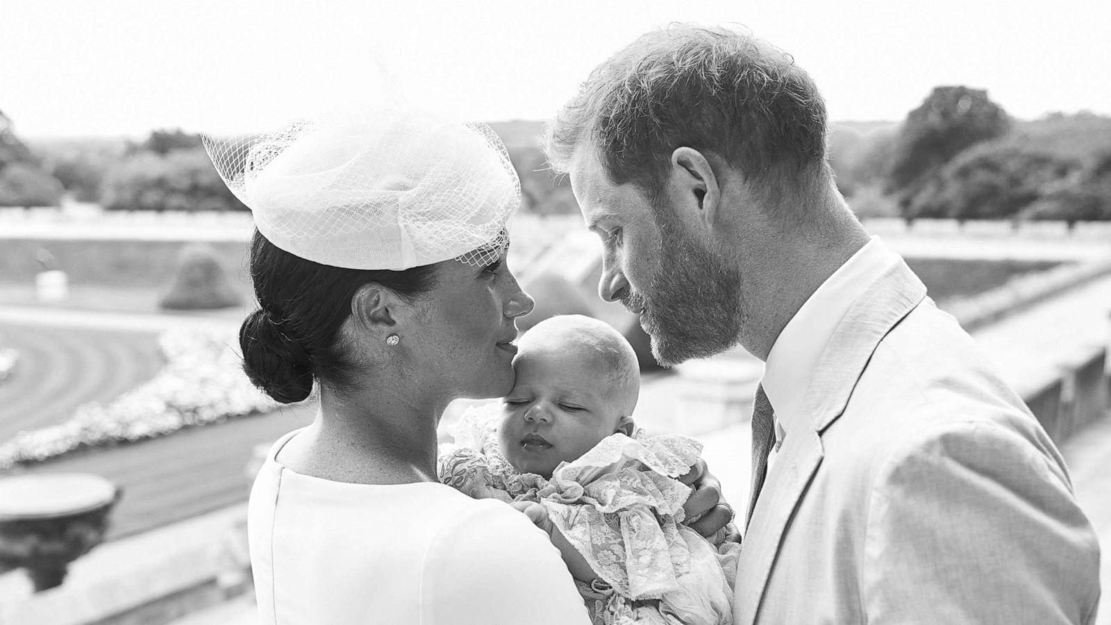 PHOTO:The Duke and Duchess of Sussex at the christening of their son, Archie Harrison Mountbatten-Windsor at Windsor Castle, July 6, 2019.