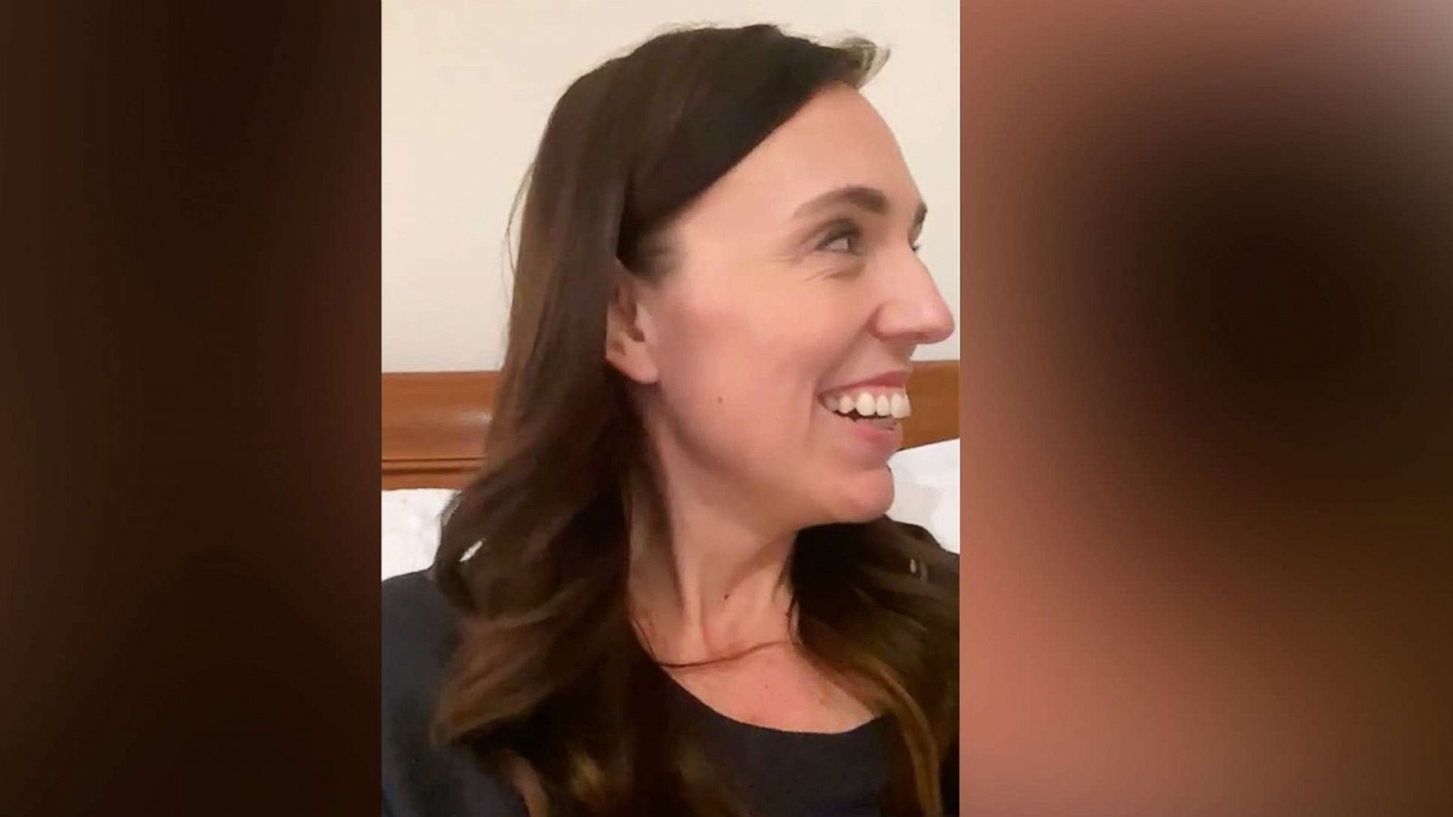 PHOTO: New Zealand's Prime Minister Jacinda Ardern was interrupted as she addressed the nation during a Facebook livestream by her 3-year-old daughter who was supposed to be in bed, Nov. 8, 2021.