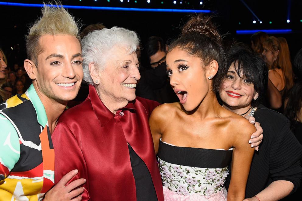 PHOTO: Frankie J. Grande, Marjorie "Nonna" Grande, and Ariana Grande attend the 2015 American Music Awards at Microsoft Theater, Nov. 22, 2015, in Los Angeles.
