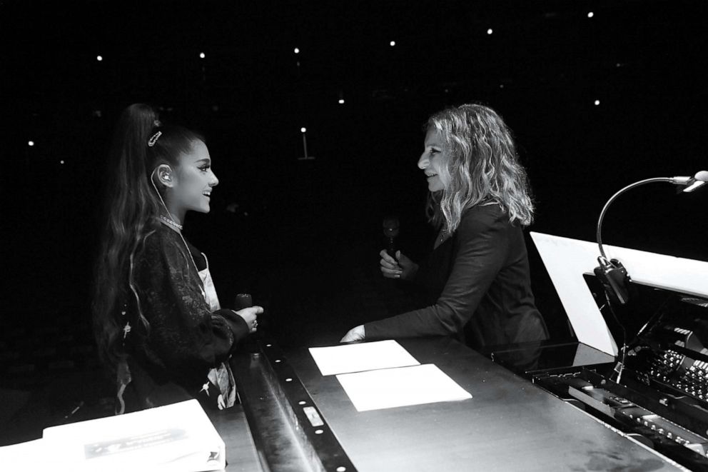 PHOTO: Ariana Grande and Barbra Streisand rehearse before Barbra's performance at United Center on August 06, 2019, in Chicago.
