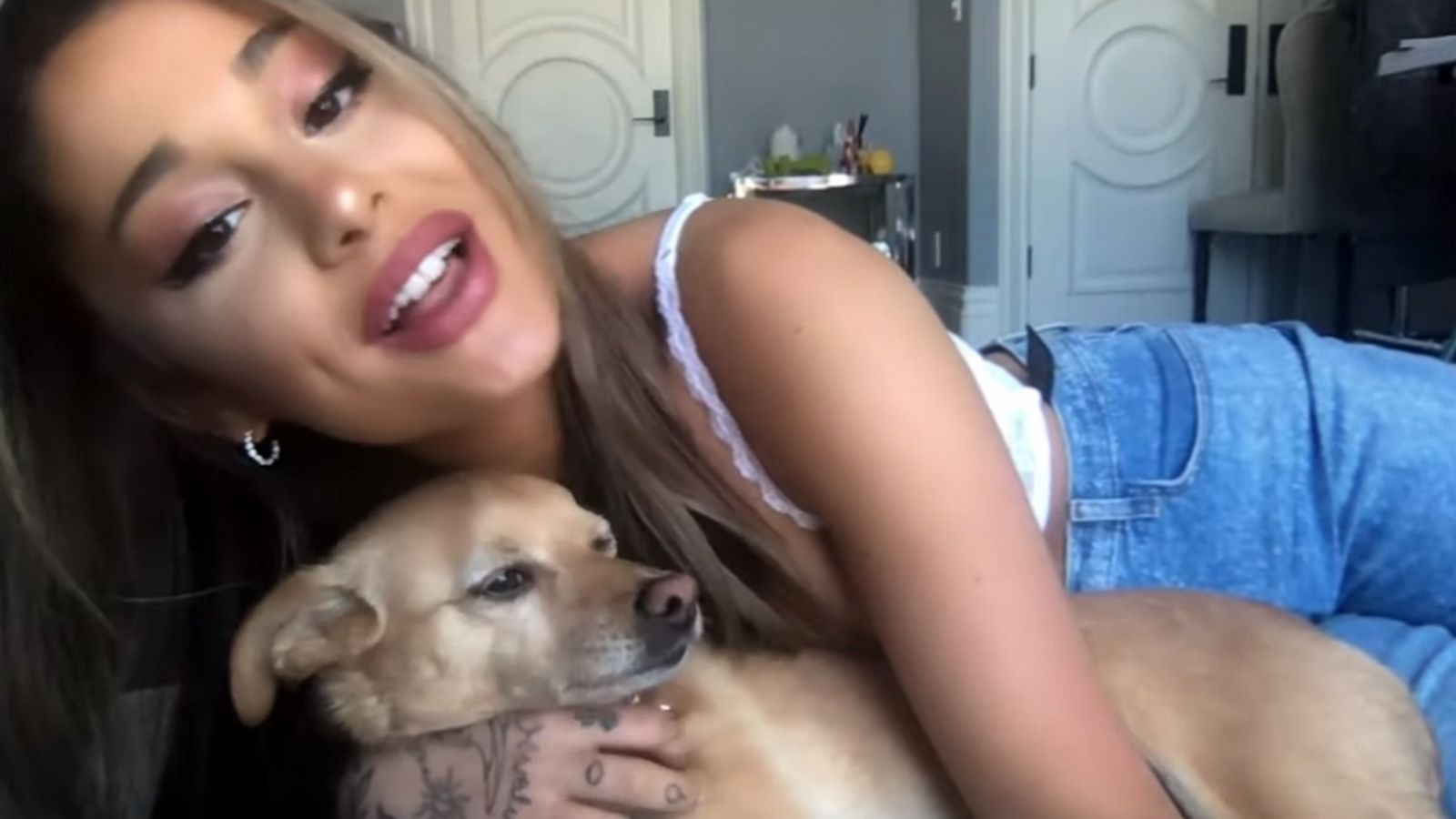 PHOTO: Singer Ariana Grande appears in a video for the song "Stuck with U," by Ariana Grande and Justin Bieber that was posted to YouTube on May 8, 2020.