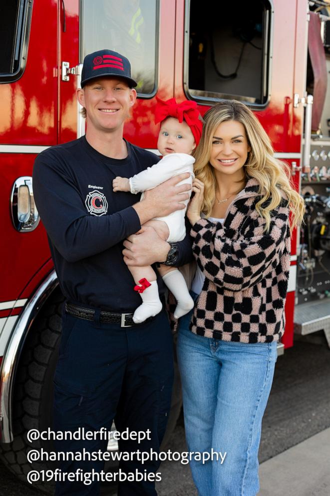 PHOTO: Jack Bernard with his fiancée, Lexi Friedman and their daughter Jersey June Bernard.