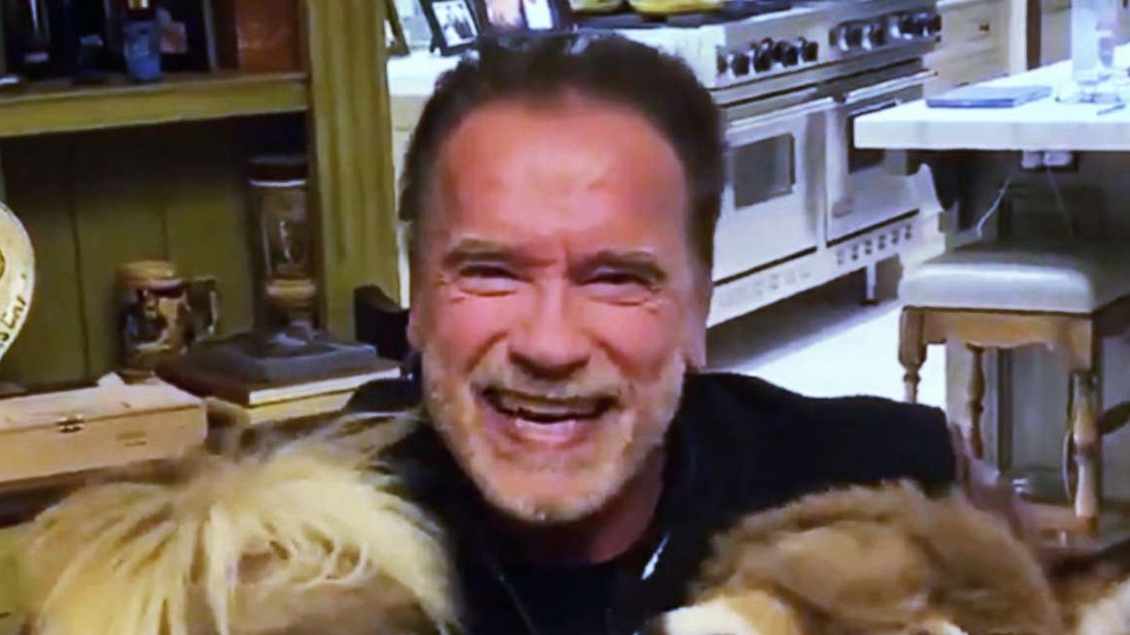 PHOTO: Actor and former Governor of California Arnold Schwarzenegger encourages people to stay home in a video posted to his Twitter account on March 15, 2020.