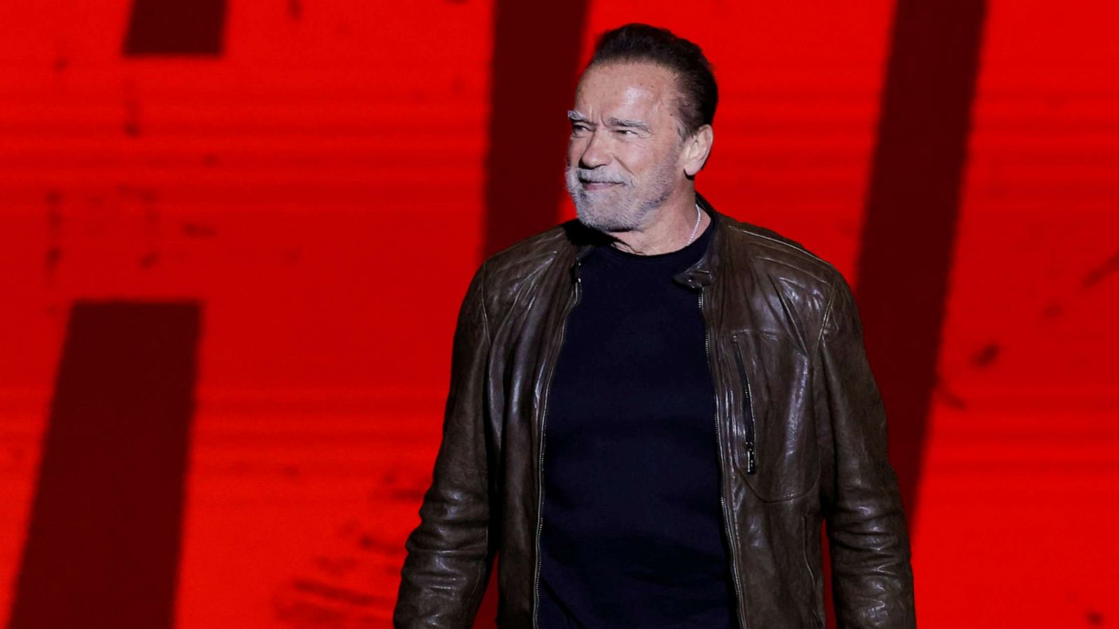 PHOTO: FILE - Arnold Schwarzenegger speaks on stage during an event, June 17, 2023 in Sao Paulo, Brazil.