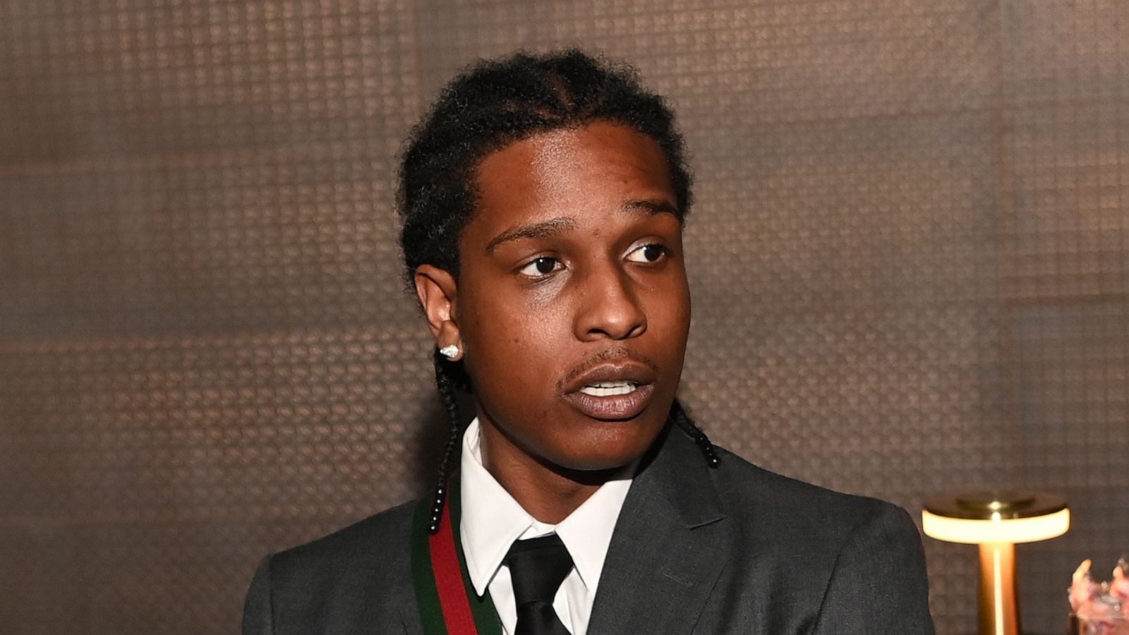 PHOTO: A$AP Rocky attends A$AP Rocky Launch of Mercer + Prince Blended Canadian Whisky at Pasha Restaurant and Bar, April 12, 2022, in Atlanta.