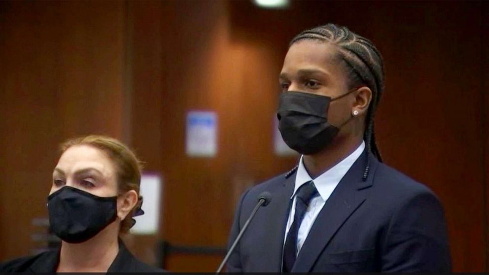 PHOTO: Rapper A$AP Rocky, also known as Rakim Mayers, attends his arraignment hearing on charges of assault with a firearm, in Los Angeles, Aug. 17, 2022.