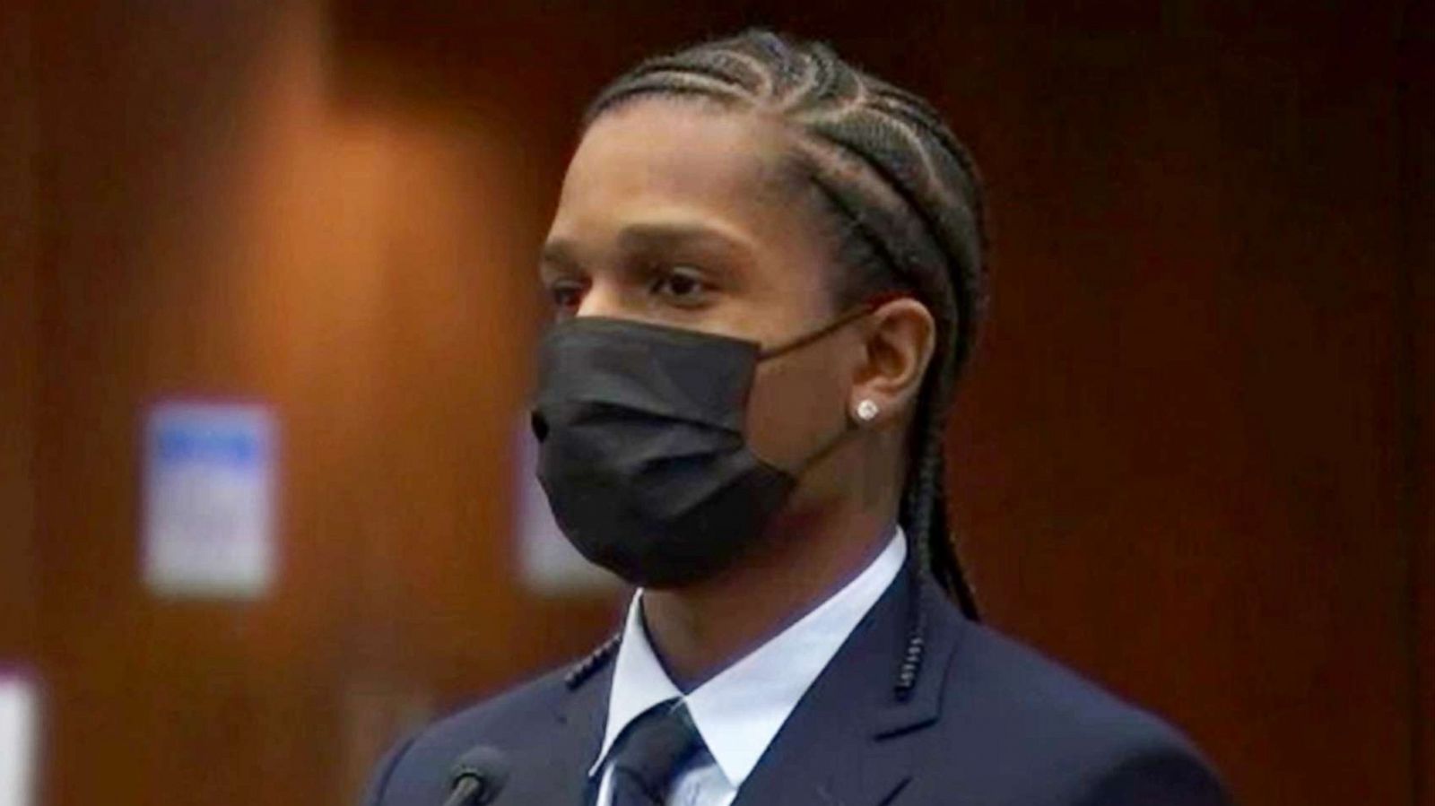 PHOTO: Rapper A$AP Rocky, also known as Rakim Mayers, attends his arraignment hearing on charges of assault with a firearm, in Los Angeles, Aug. 17, 2022.