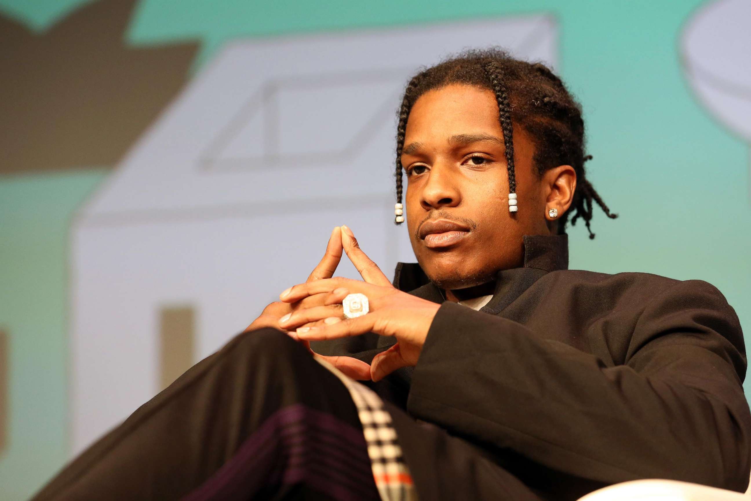 PHOTO: ASAP Rocky speaks onstage at Featured Session: Using Design "Differently" to Make a Difference during the 2019 SXSW Conference and Festivals, March 11, 2019, in Austin, Texas.