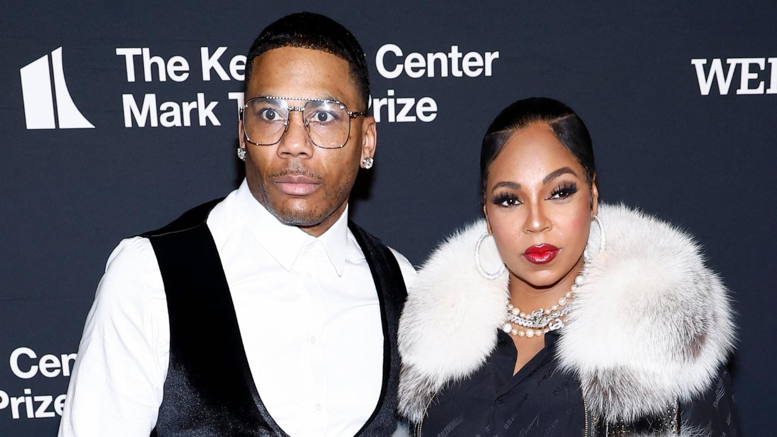 PHOTO: (L-R) Nelly and Ashanti attend the 25th Annual Mark Twain Prize For American Humor at The Kennedy Center on March 24, 2024 in Washington, DC.