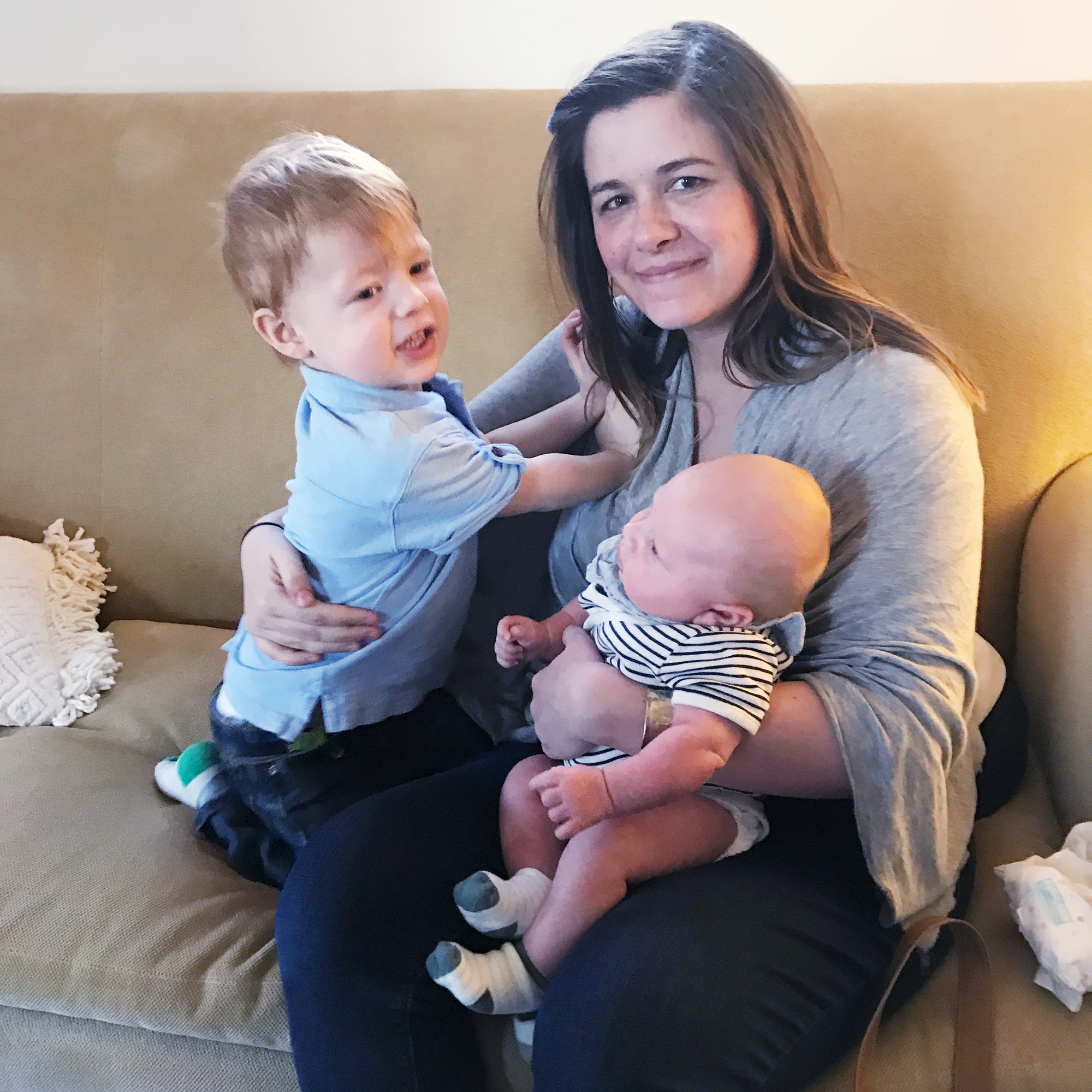PHOTO: Ashley Abramson, a mom of two from Minneapolis, is seen in this undated photo with her sons, Oliver, 4, and Miles who is now 2.