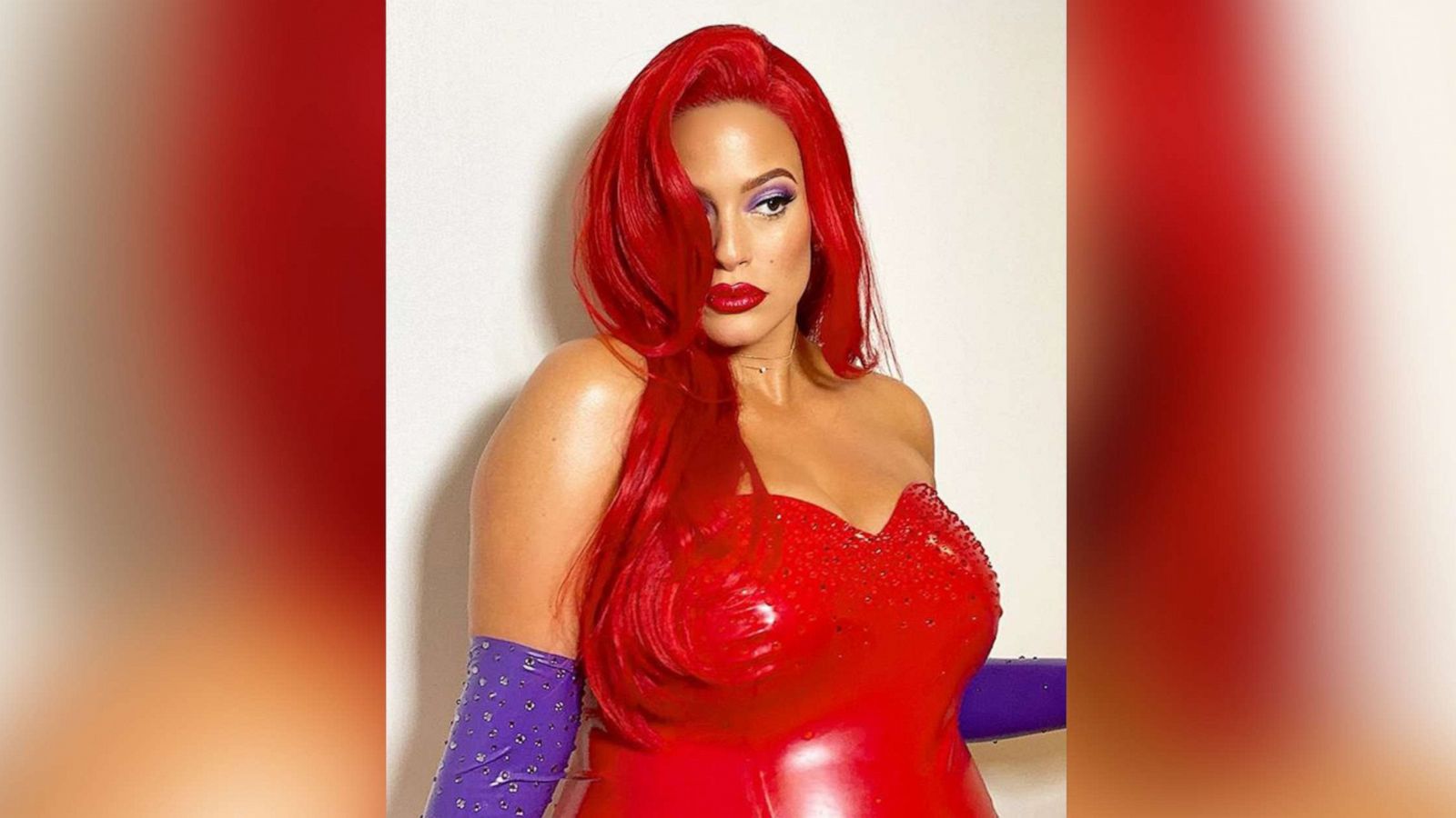 PHOTO: A photo Ashley Graham posted on her Instagram account shows her in Halloween costumes.