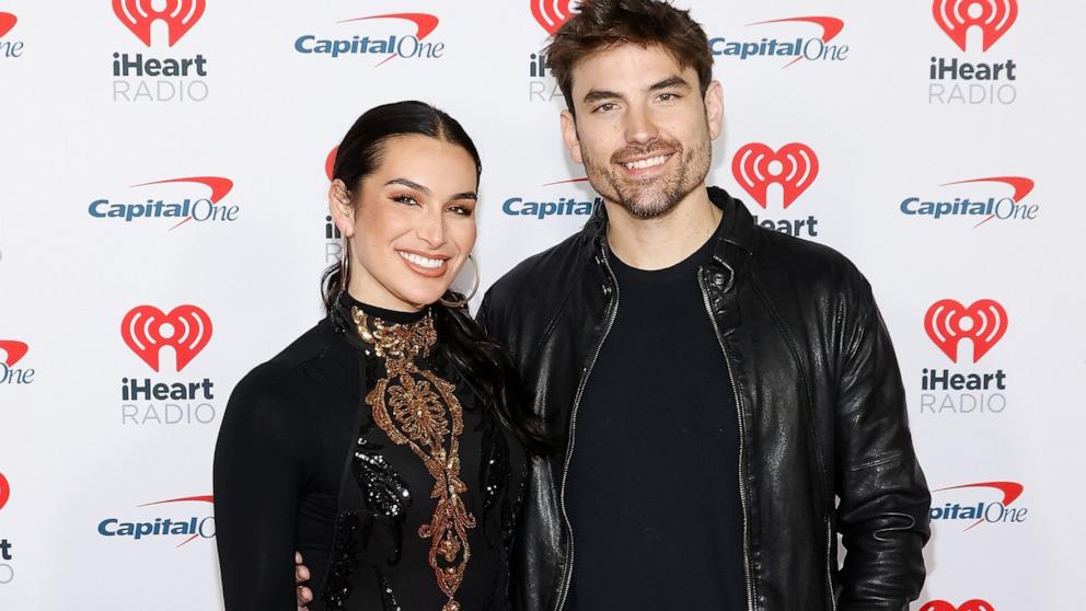 PHOTO: Ashley Iaconetti and Jared Haibon attend the 2023 KIIS FM iHeartRadio Jingle Ball at The Kia Forum, Dec. 1, 2023, in Inglewood, Calif.