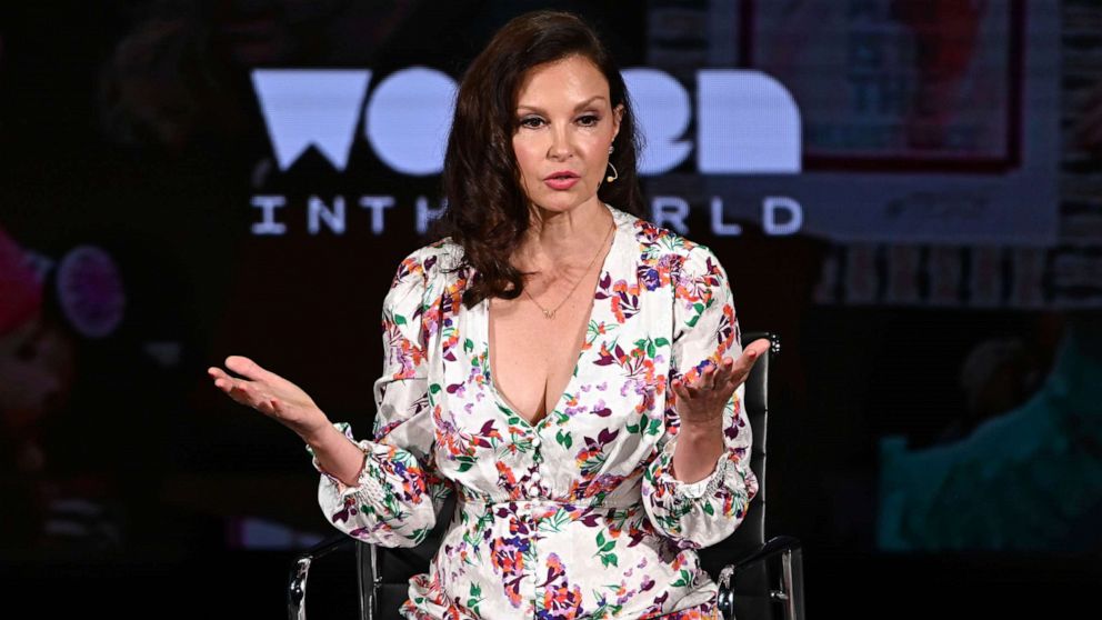 PHOTO: Ashley Judd speaks onstage at the 10th Anniversary Women In The World Summit in New York, April 11, 2019.
