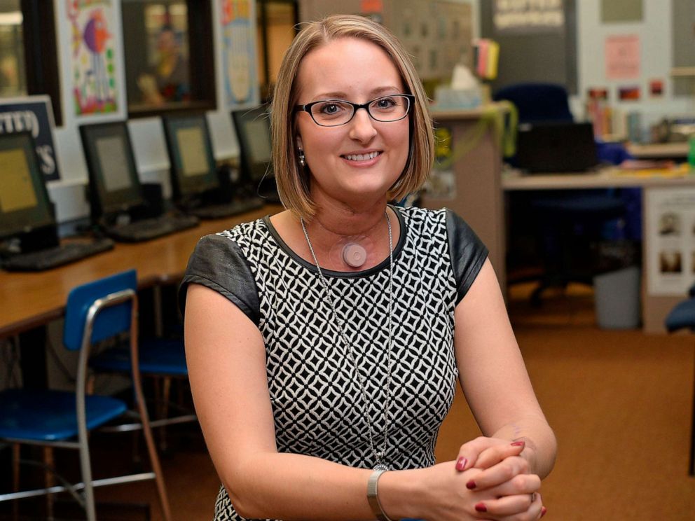 PHOTO: Ashley Kuzma is shown in her classroom at McDowell Intermediate High School in Millcreek Township, Erie County, Pa., on April 4, 2019.