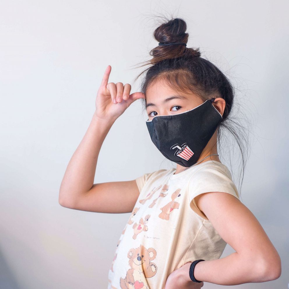 PHOTO: Ashlyn So, 12, has been creating masks for healthcare workers working on the front lines during the coronavirus crisis.