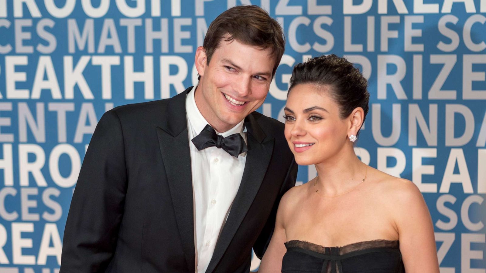 PHOTO: In this Dec. 3, 2017 file photo Ashton Kutcher and Mila Kunis arrive at the 6th annual Breakthrough Prize Ceremony at the NASA Ames Research Center, in Mountain View, Calif.