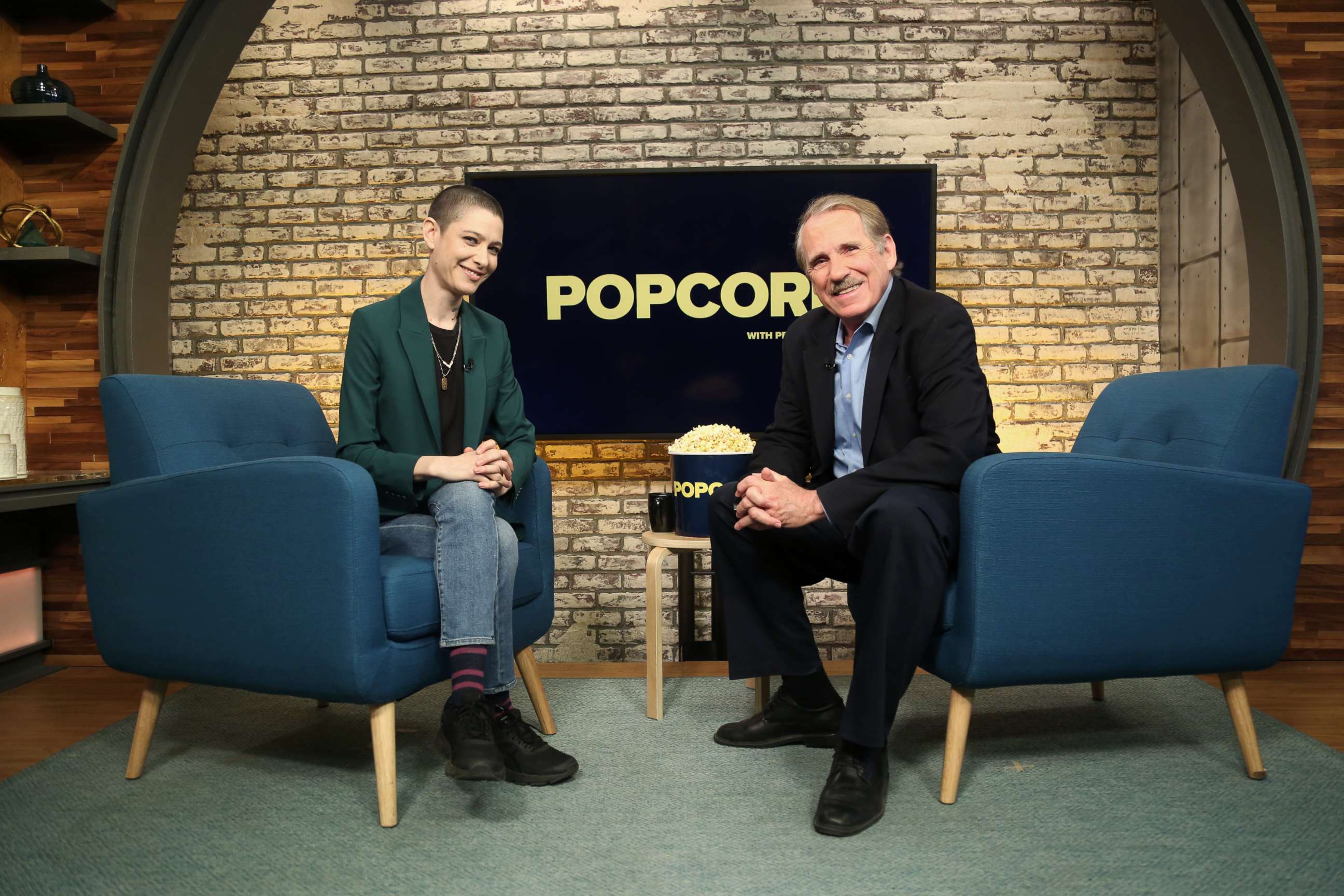 PHOTO: Asia Kate Dillon appears on "Popcorn with Peter Travers" at ABC News studios in New York City, March 20, 2019.