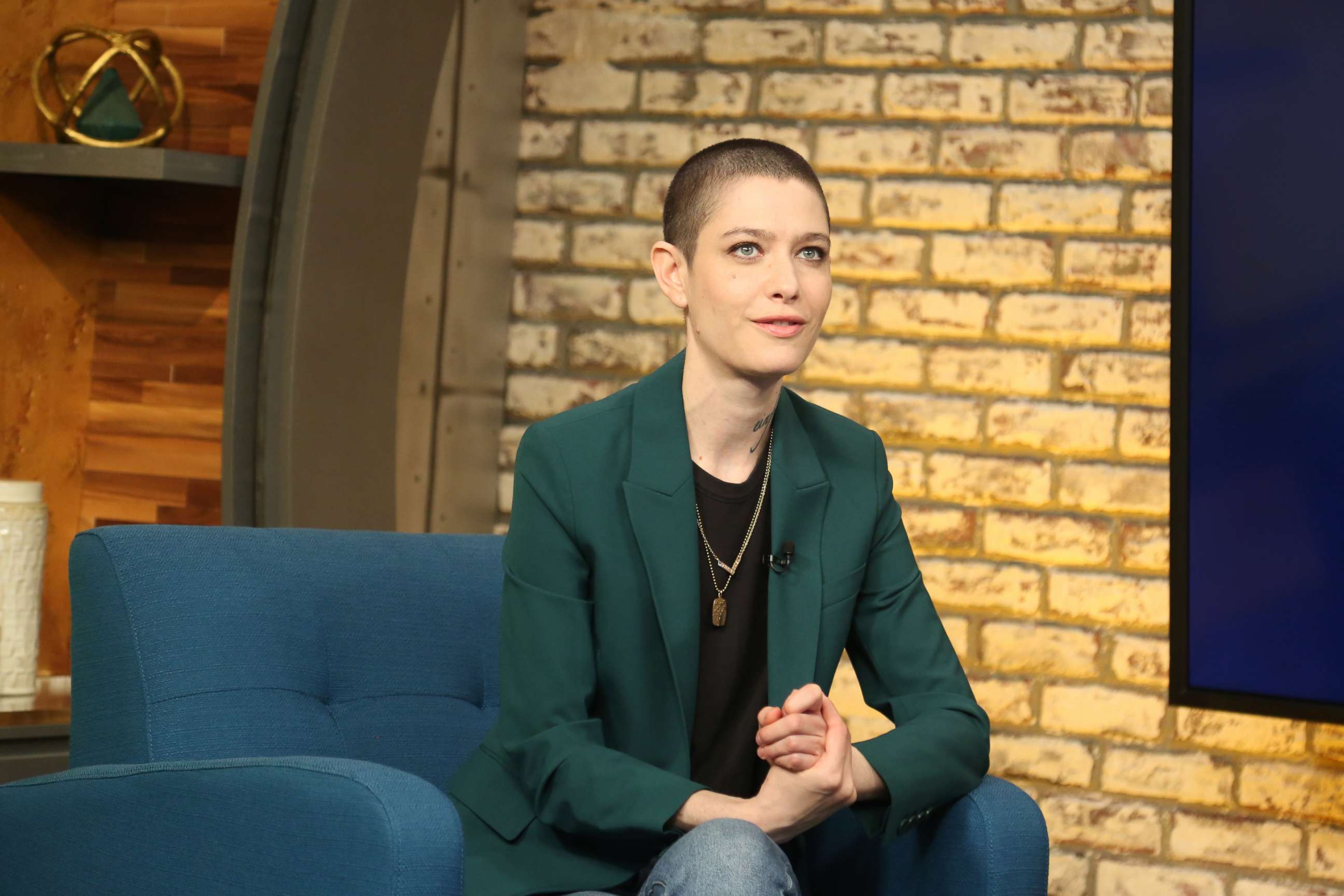 PHOTO: Asia Kate Dillon appears on "Popcorn with Peter Travers" at ABC News studios in New York City, March 20, 2019.