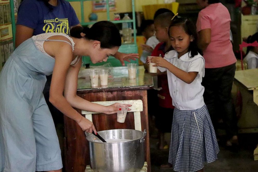 PHOTO:  Averie Bishop doing service work in the Philippines for her nonprofit organization Tulong Foundation.