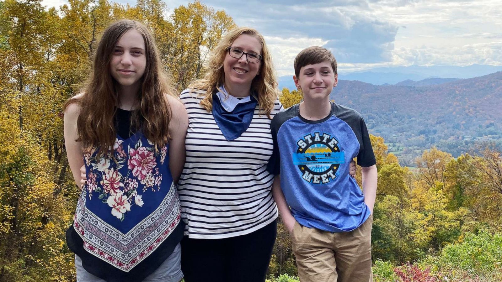 PHOTO: Atlee Breland, of Georgia, poses with two her three children, Katherine and Andrew, in an undated handout photo.