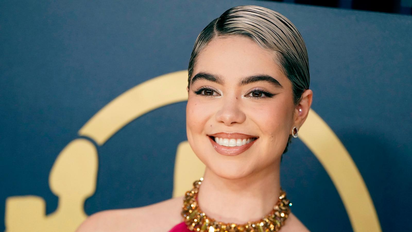 PHOTO: Auli'i Cravalho arrives at the 30th annual Screen Actors Guild Awards, Feb. 24, 2024, at the Shrine Auditorium in Los Angeles.