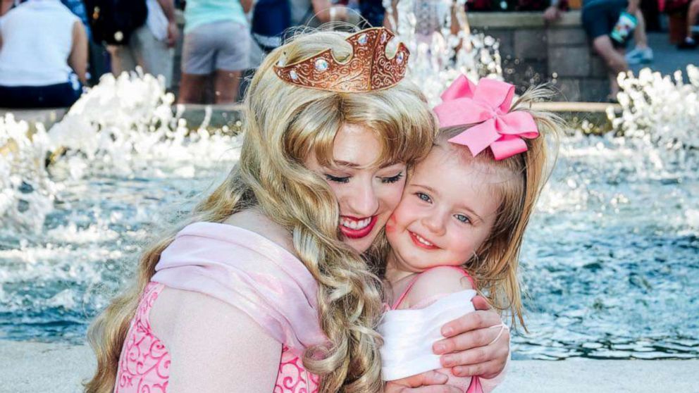 PHOTO: Aurora Bamrick, who is 2 years old, met Princess Aurora for the fourth time at Disney World on April 30.