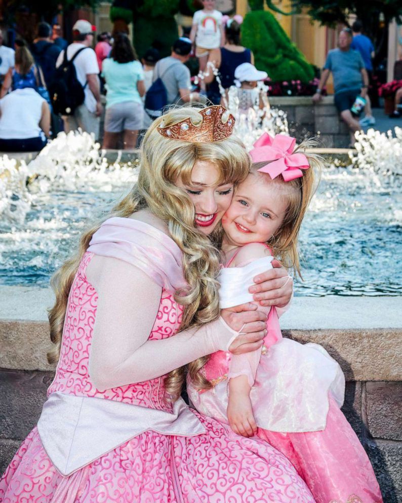 PHOTO: Aurora Bamrick, who is 2 years old, met Princess Aurora for the fourth time at Disney World on April 30.