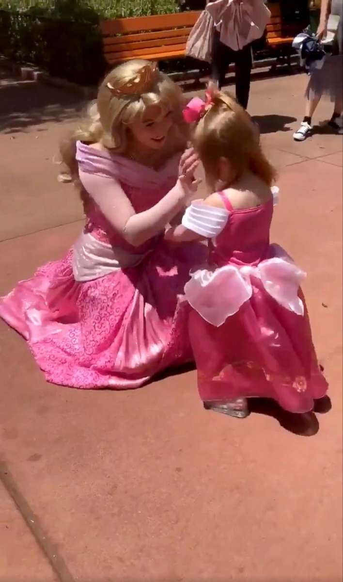 PHOTO: Aurora Bamrick, 2, visited Disney World on April 30 with her family, where she greeted Princess Aurora. 