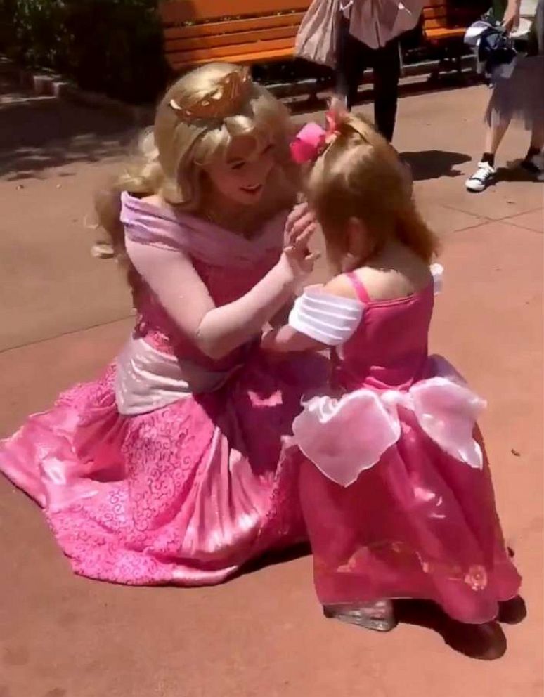 PHOTO: Aurora Bamrick, 2, visited Disney World on April 30 with her family, where she greeted Princess Aurora. 