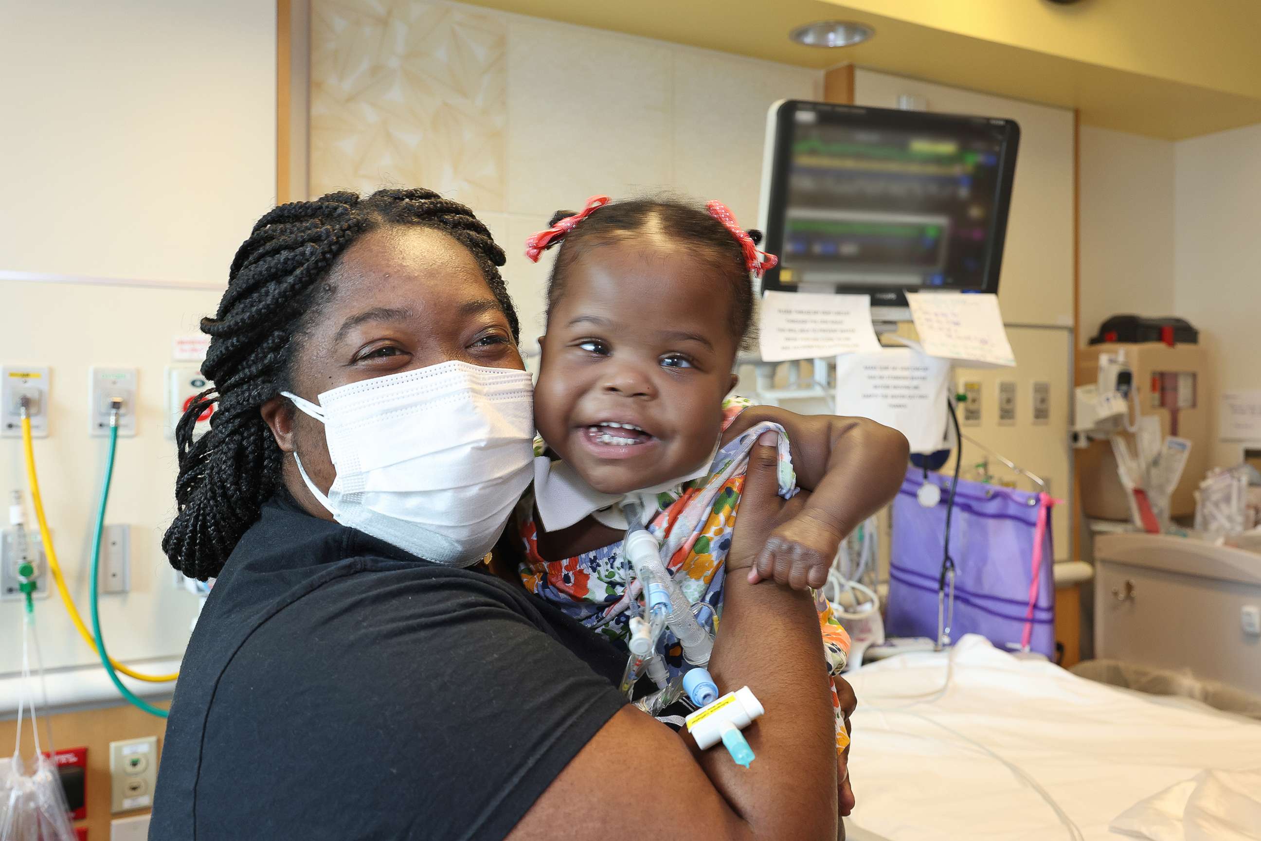 PHOTO: Autumn with her mom Tyler Robinson at Lurie Children's Hospital of Chicago.