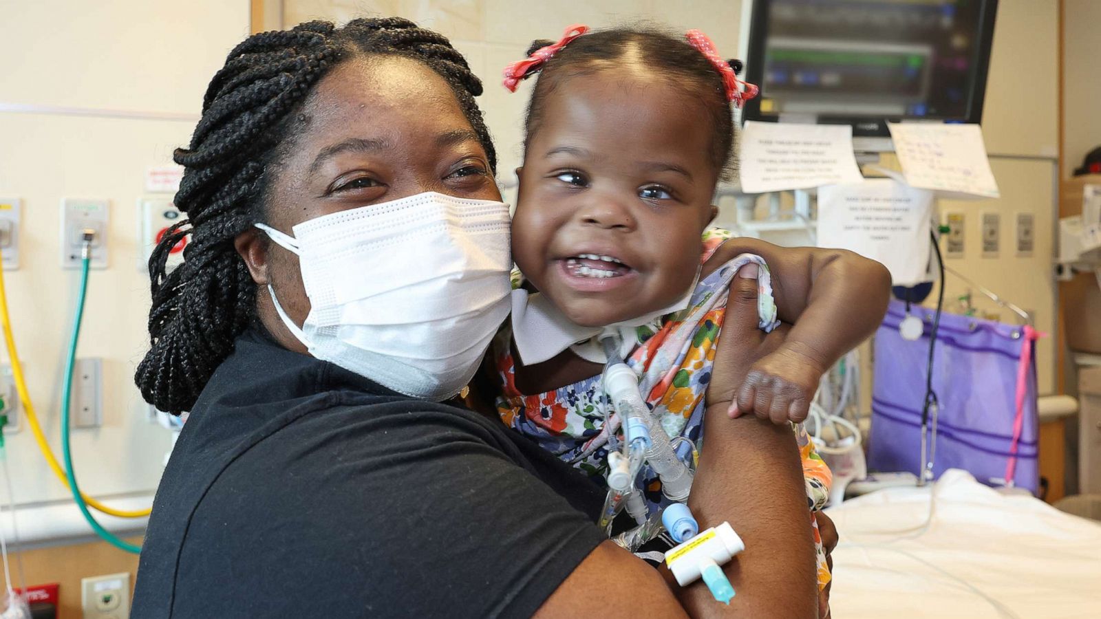 PHOTO: Autumn with her mom Tyler Robinson at Lurie Children's Hospital of Chicago.